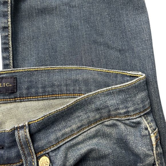 SOLD Rock & Republic Woman’s Blue Distressed Stretch Kasandra Bootcut Jeans - Picture 9 of 14